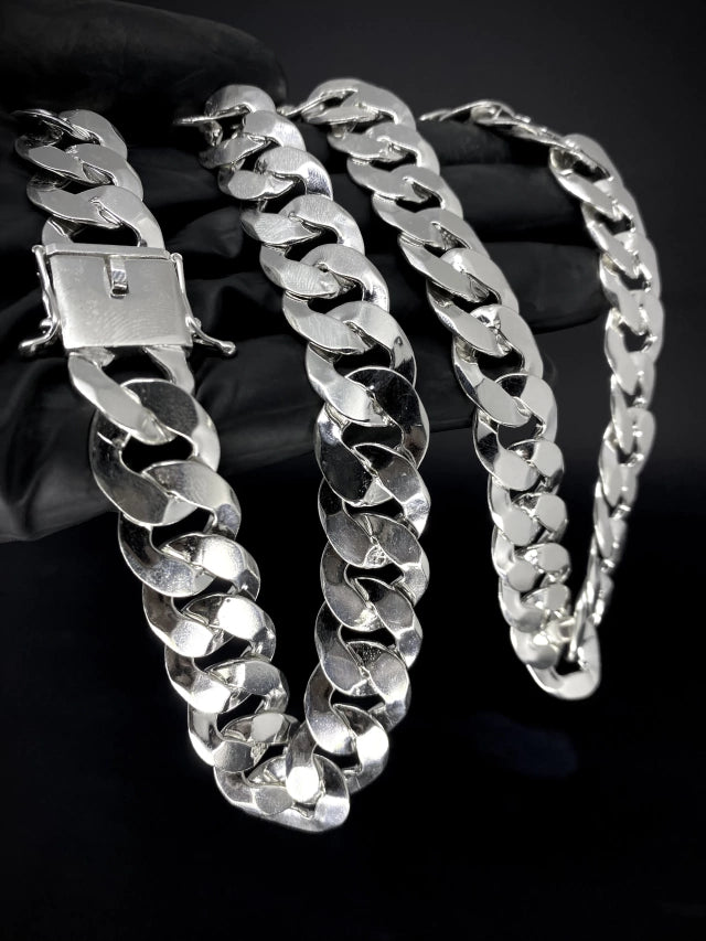 Corrente 1x1 grumet 22mm 70cm - PRATA 925