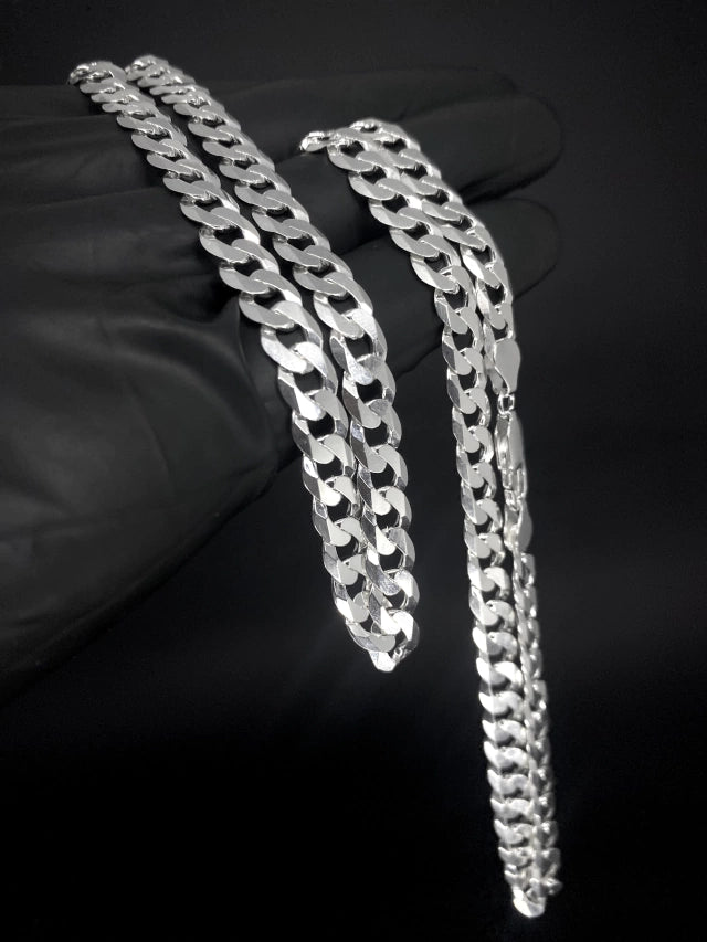 Corrente grumet 8mm 70cm - PRATA 925