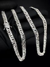 Corrente elo duplo 8mm 70cm - PRATA 925